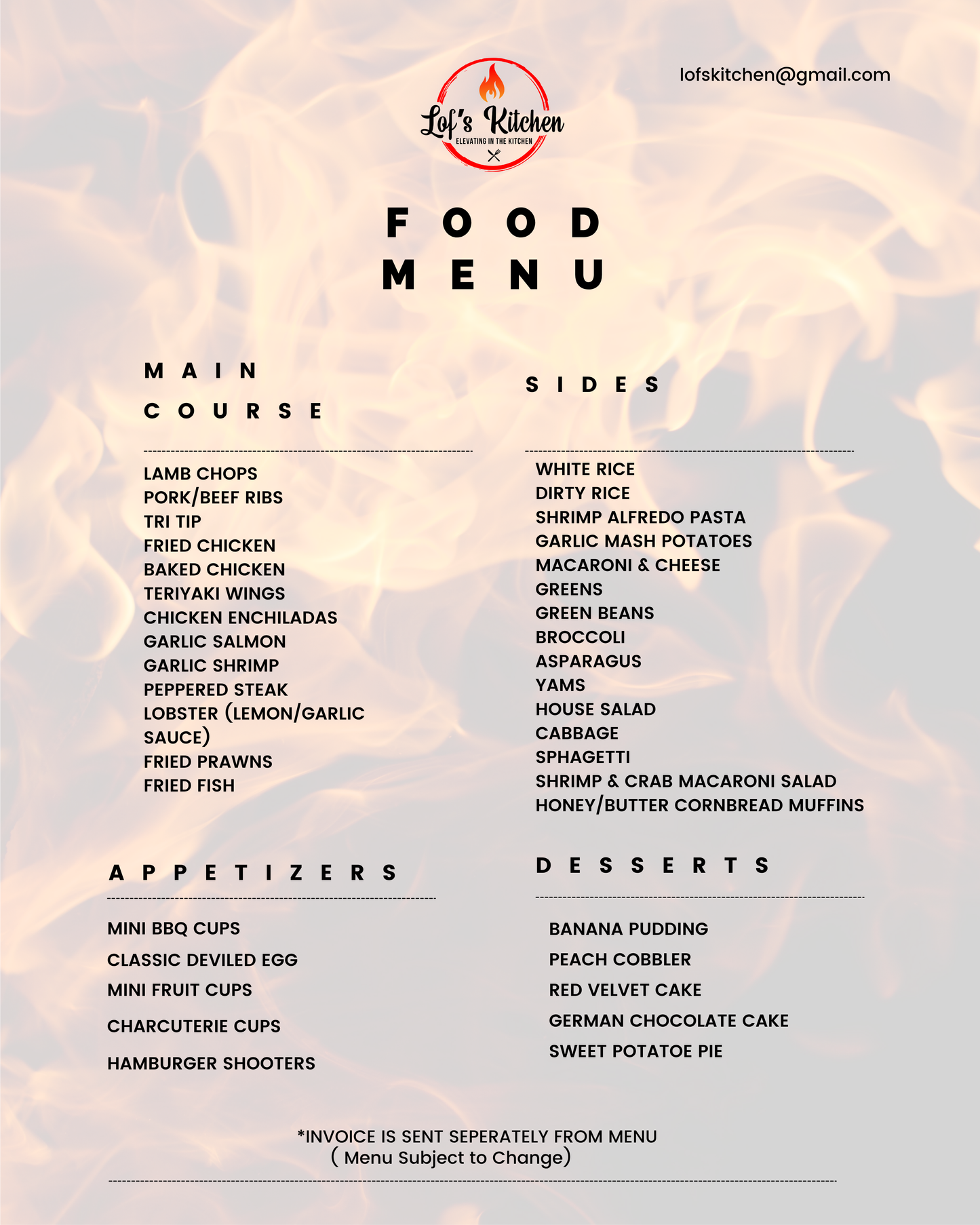 FOOD MENU